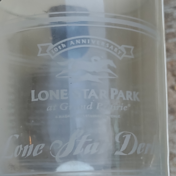 Lone Star Park at Grand Prairie Texas bar glasses New 10 Anniversary 2000 - Picture 13 of 15